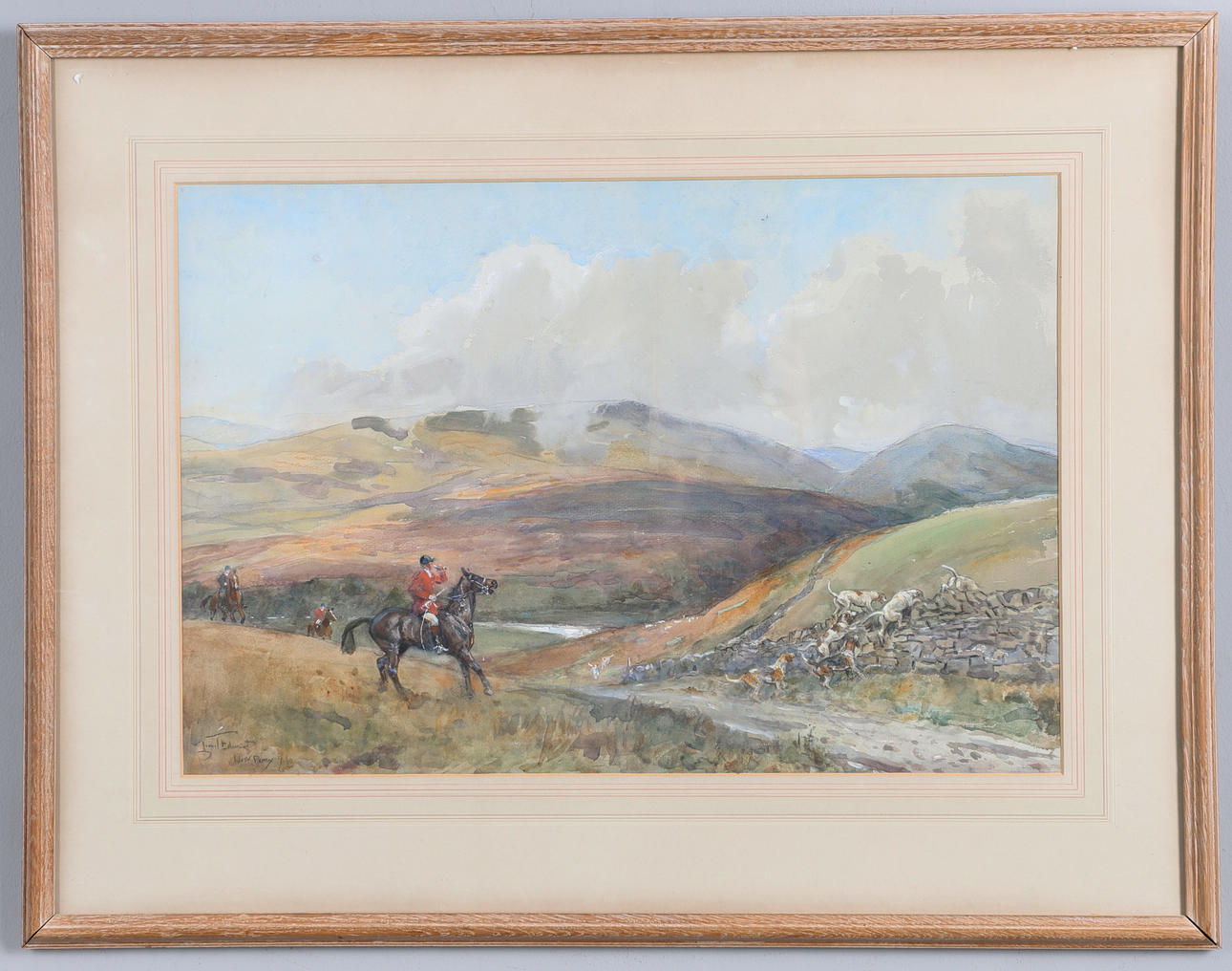LIONEL DALHOUSIE ROBERTSON EDWARDS RI (1878-1966). THE WEST PERCY HUNT, NORTHUMBERLAND.
