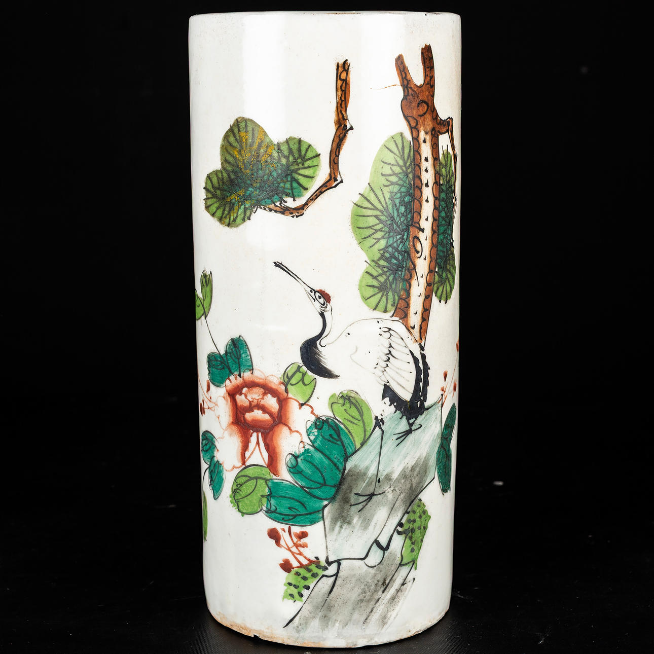 Vase, so-called brush vase, porcelain, China.