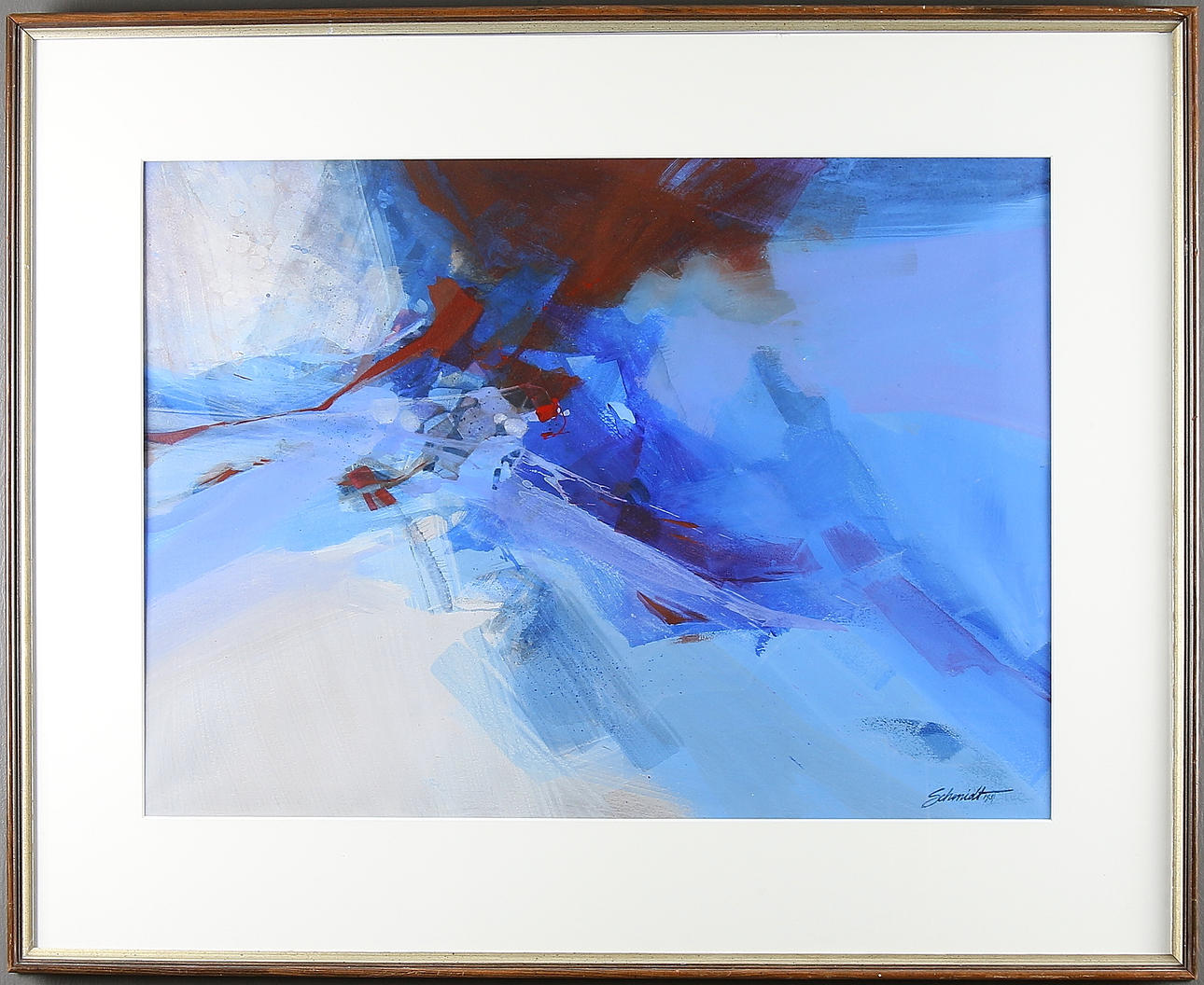 MARY JANE SCHMIDT. "Waterwarn", akryl på papper. Signerad och daterad 1981.