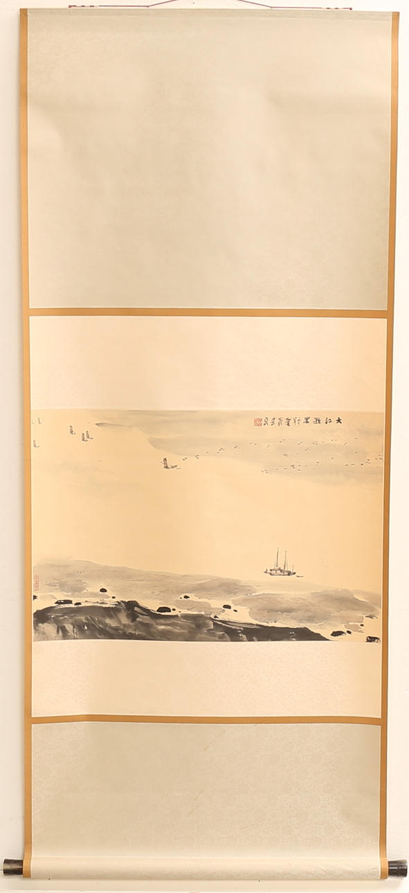 PINTURA A ROLLO, sobre seda, China.