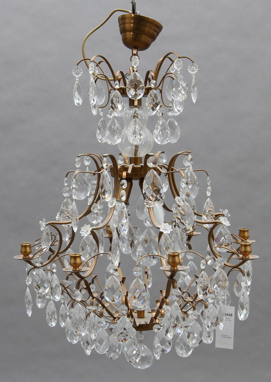 LJUSKRONA, barockstil, höjd 70 cm.