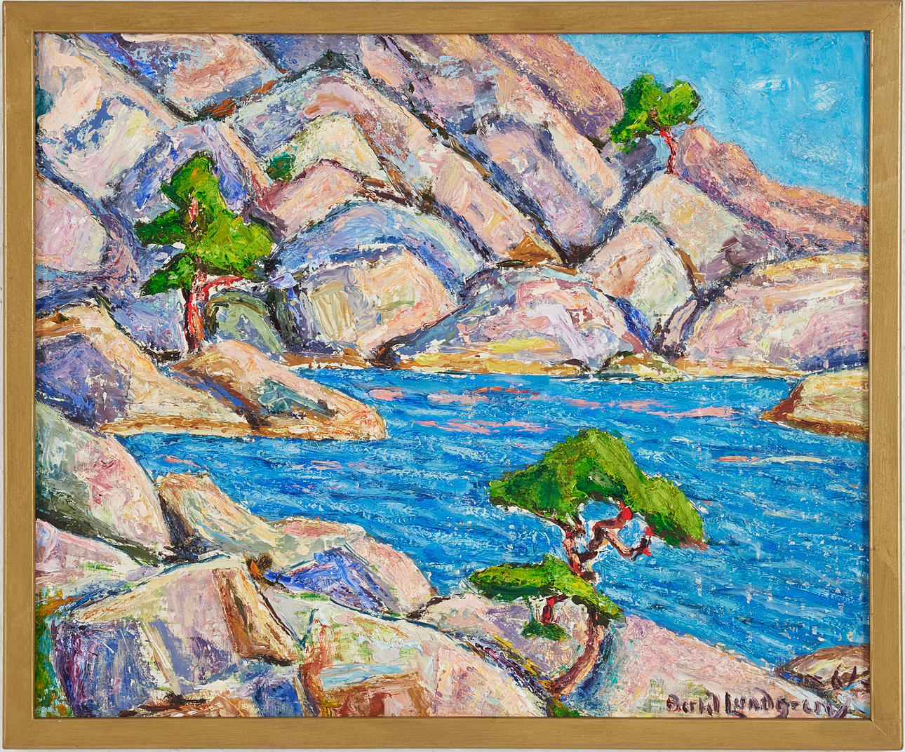 BERTIL LUNDGREN (1900-1979). Pumpviken, oil on panel, signed and dated -61.