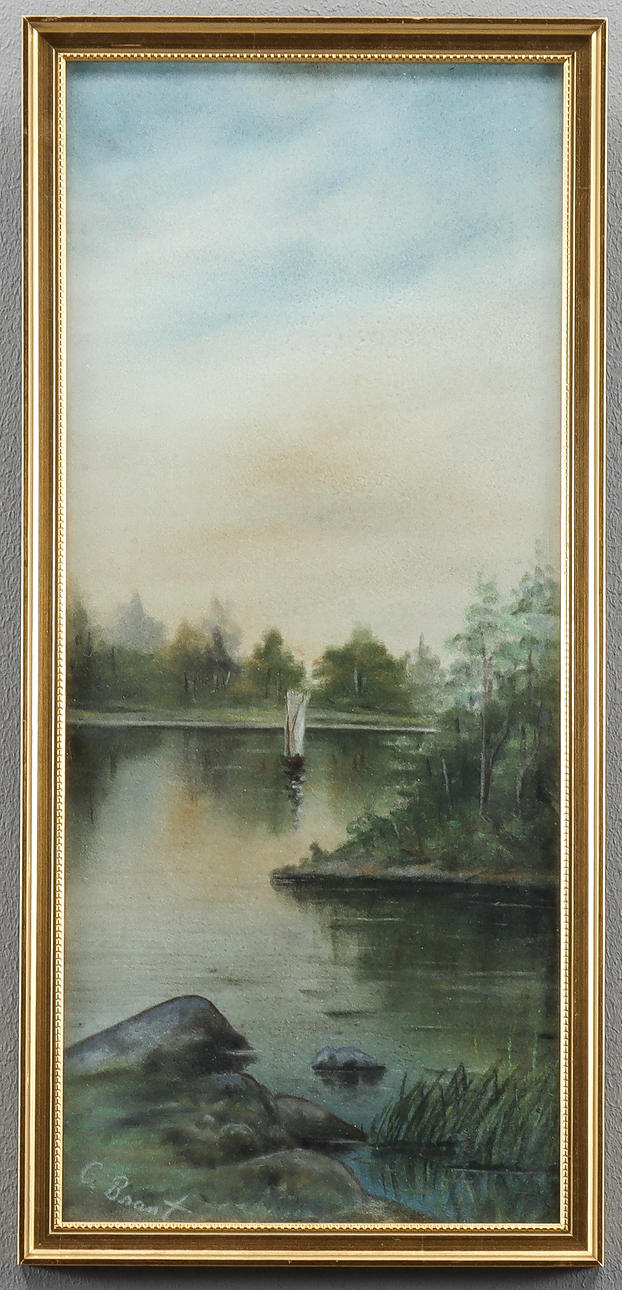 CARL BRANDT. Pastel, signed.