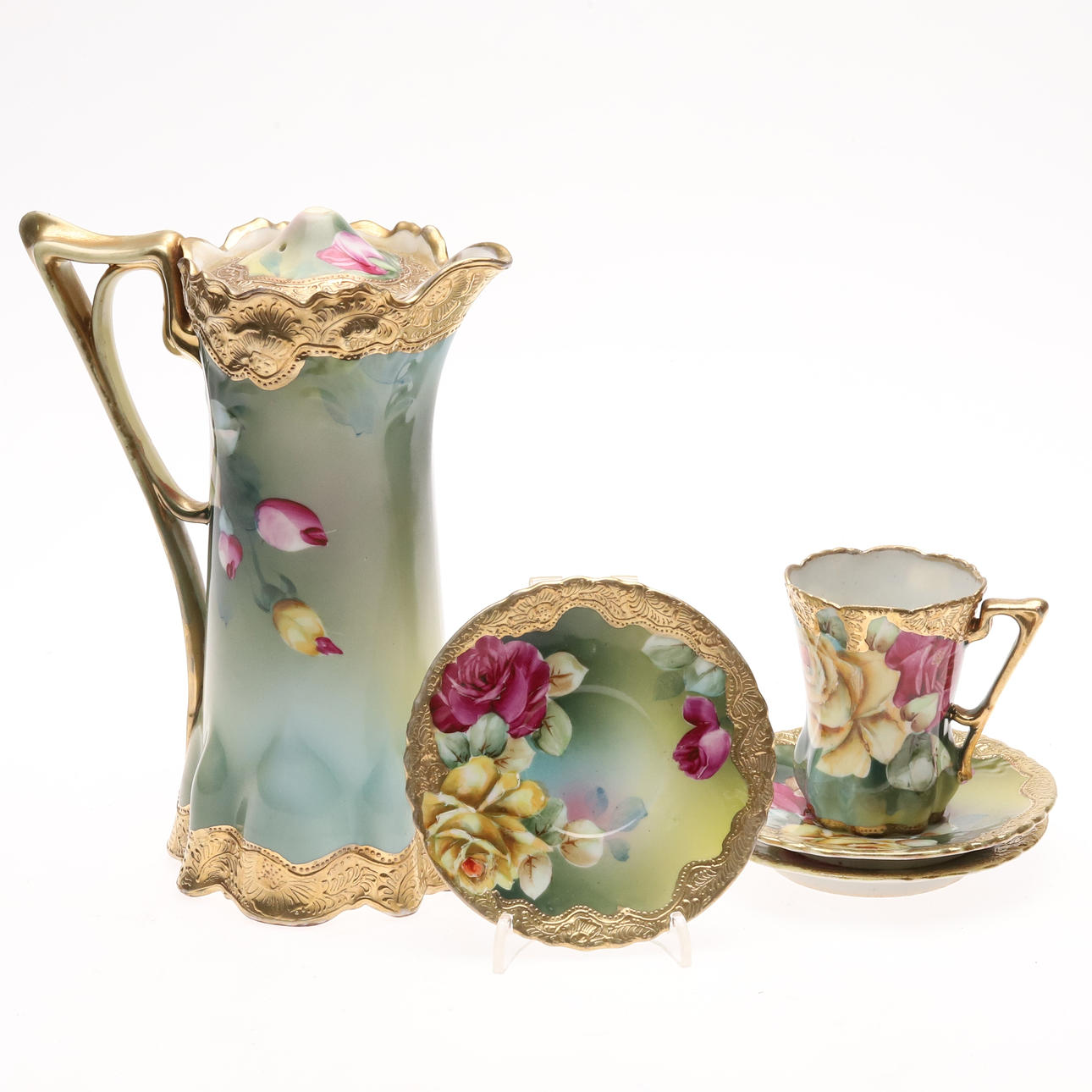 SERVISDELAR, 5 st, Nippon, porslin.