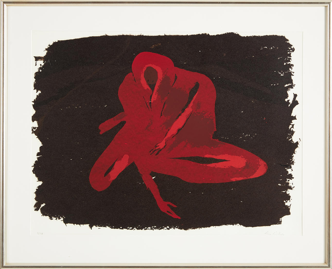 LAGE LINDELL. Figure composition, silkscreen, signed, numbered 8/40.