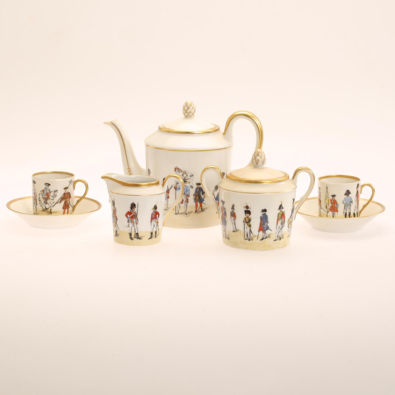 COFFEE SET, 5 pieces, porcelain, Langenthal.