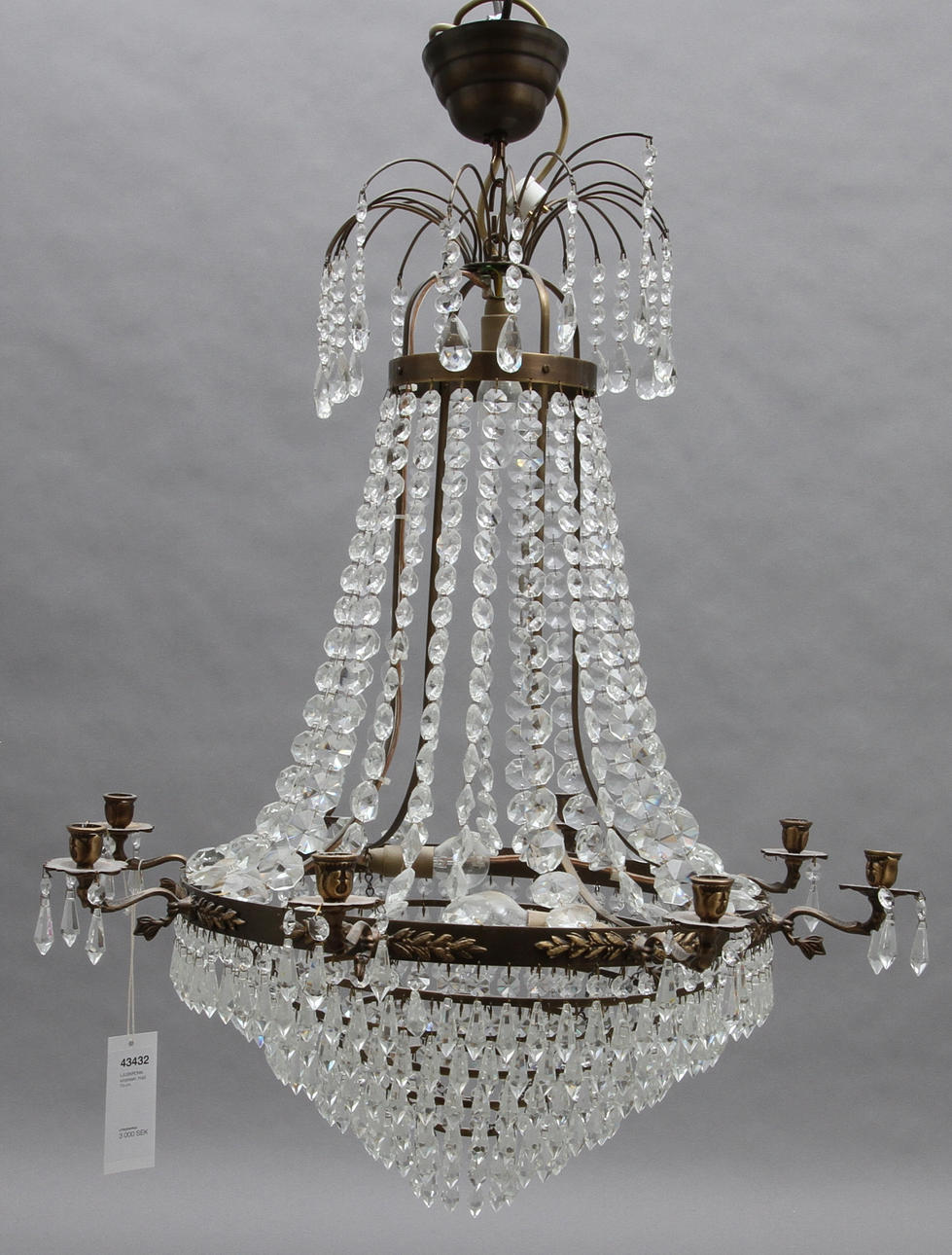 LJUSKRONA, empirestil, höjd 70 cm.