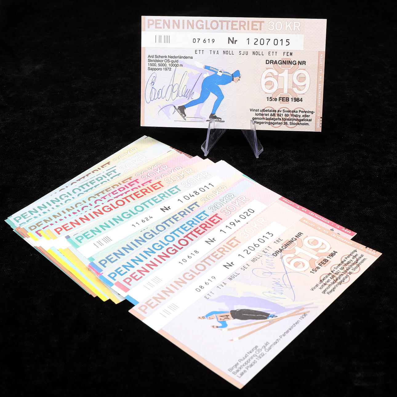 27 Autogramme bei Penninglotter, 1984.