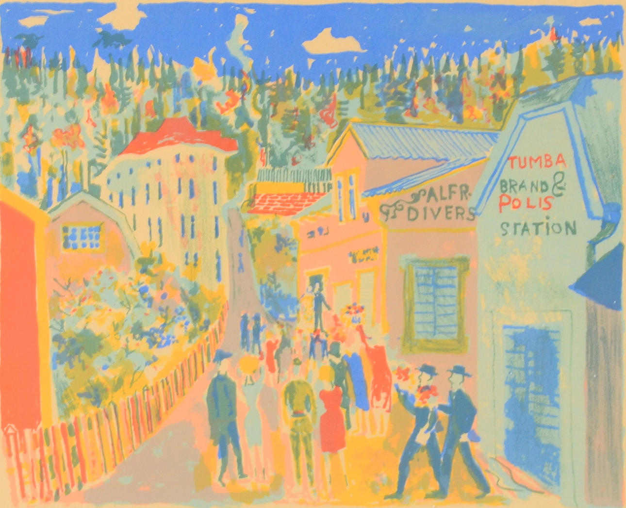 SVEN XET ERIXSON. Färglitografi.