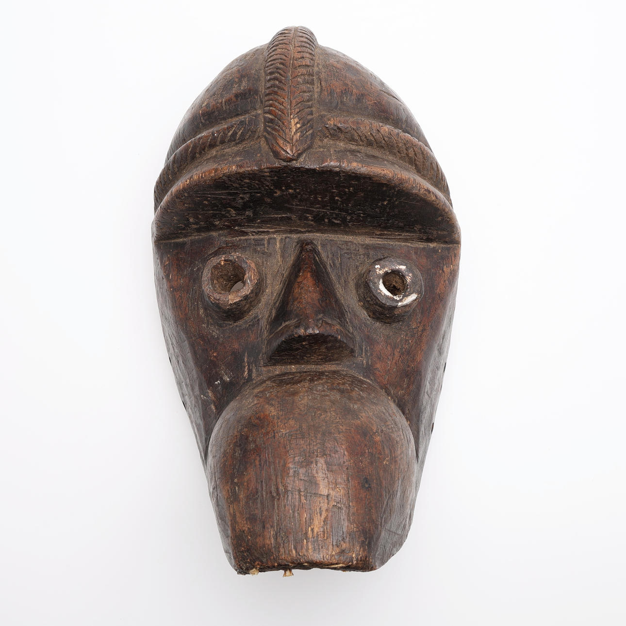 MASKE, SCHNITTHOLZ, GUERE/WOBE, ELFENBEINKÜSTE.