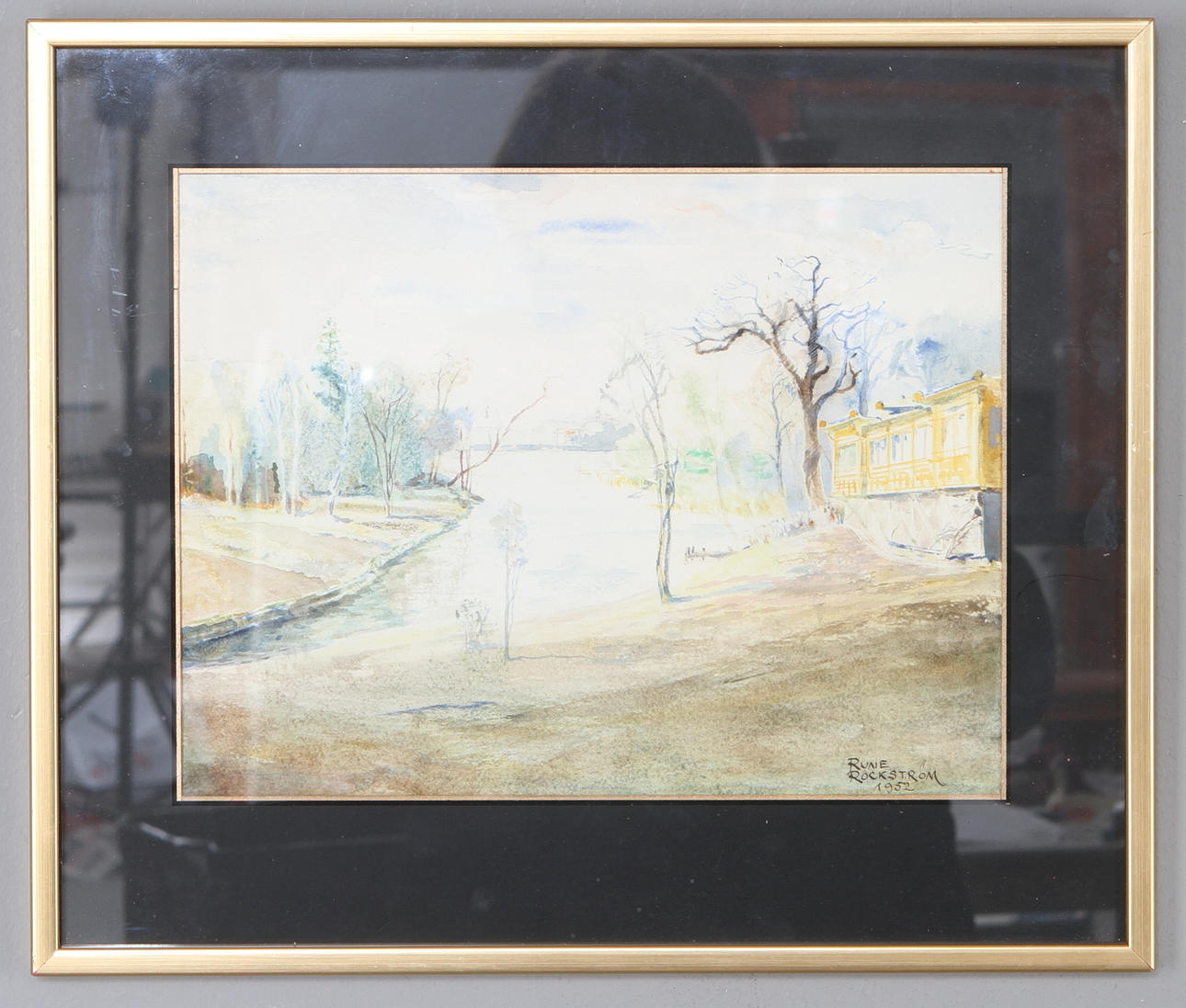 RUNE ROCKSTRÖM. Akvareller 2 st, Bland annat Stockholmsmotiv, signerade, en tavla daterad 1952.