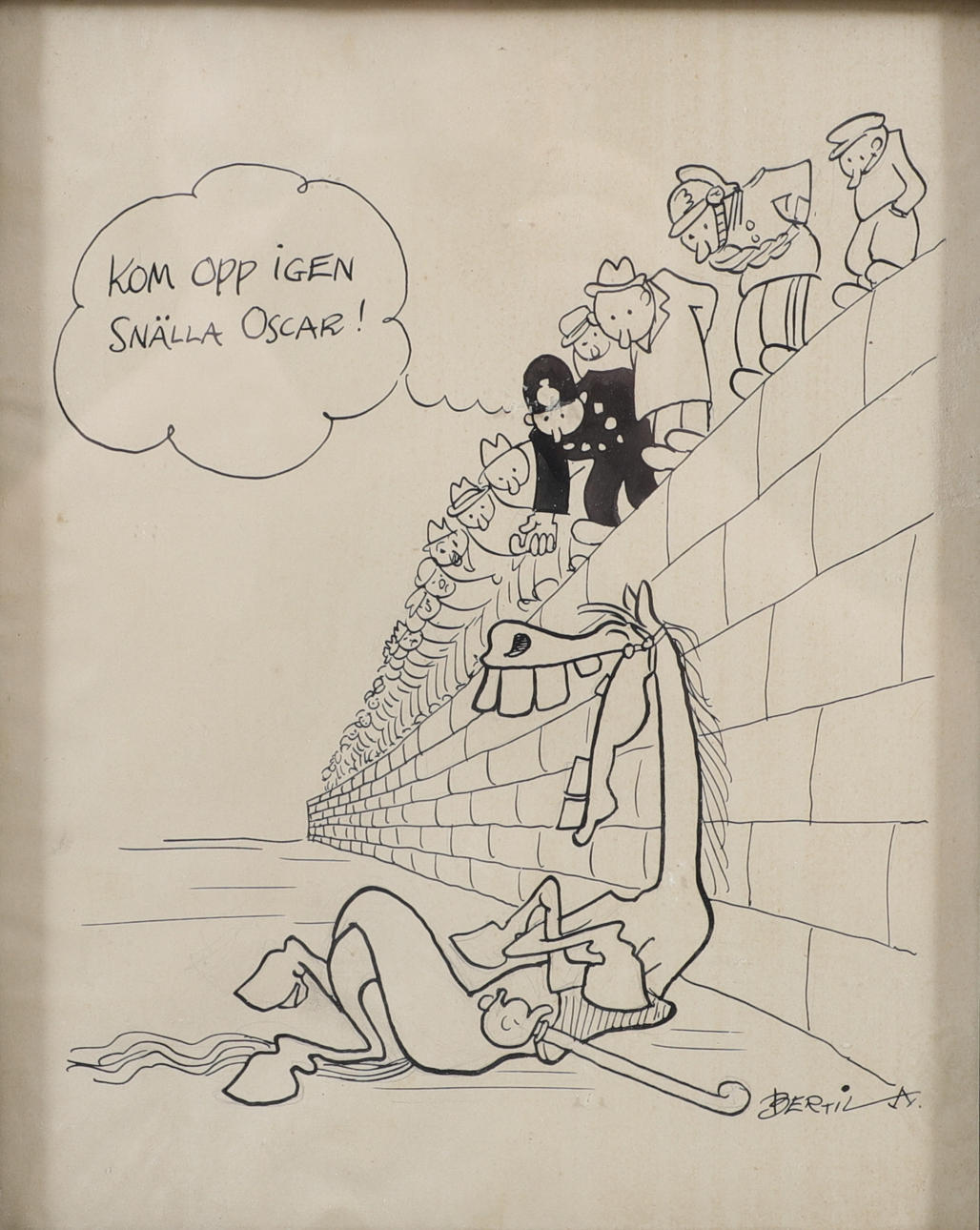 BERTIL ALMQVIST. Original drawing, 1950s.