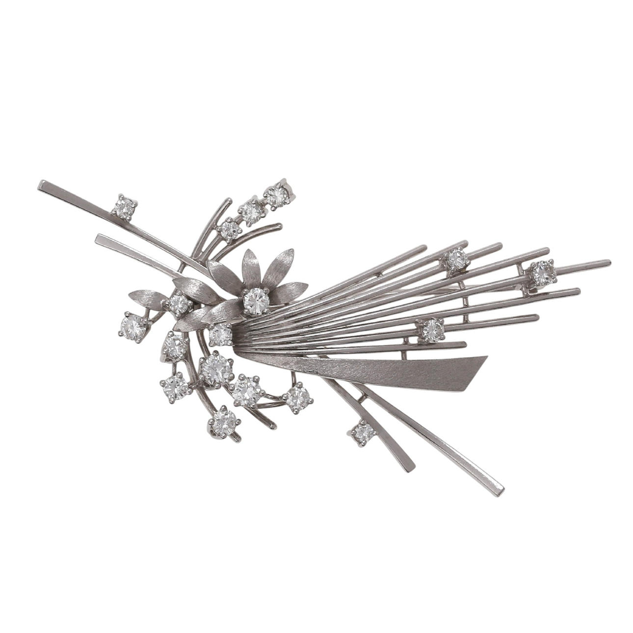 Broche de diamantes, hacia 1960.