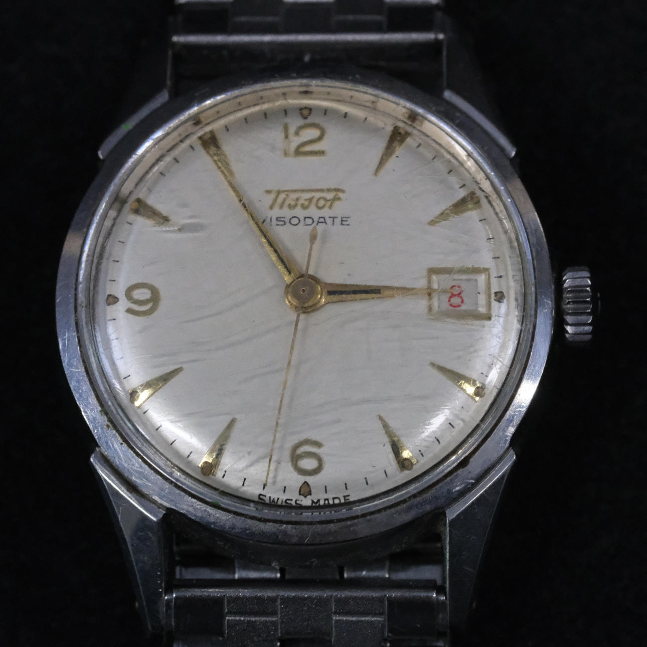 WRISTWATCH, TISSOT, VISODATE, 1960S.