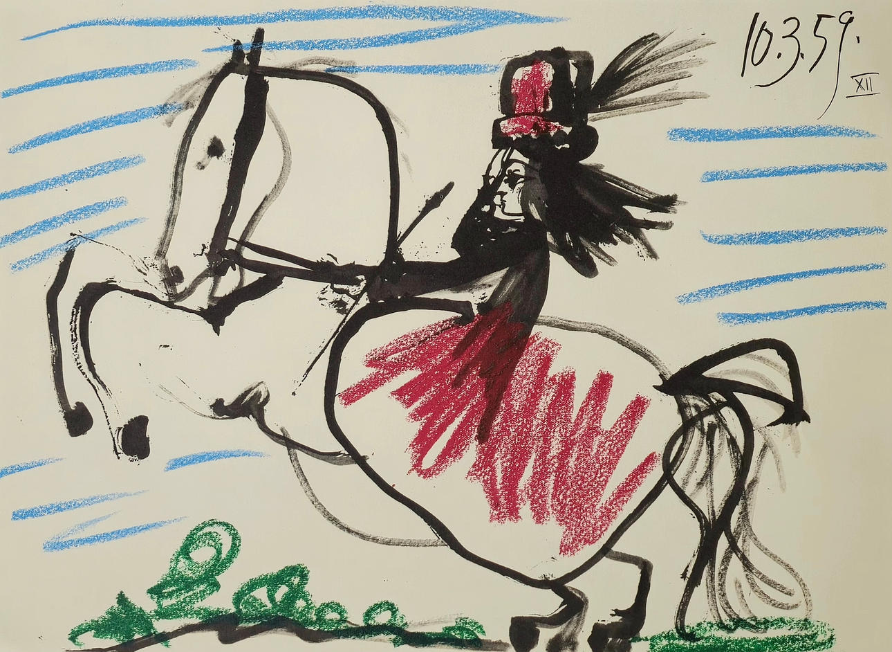 PABLO PICASSO. LITOGRAFI TYRE OG TYREFÆGTERE. 1961.