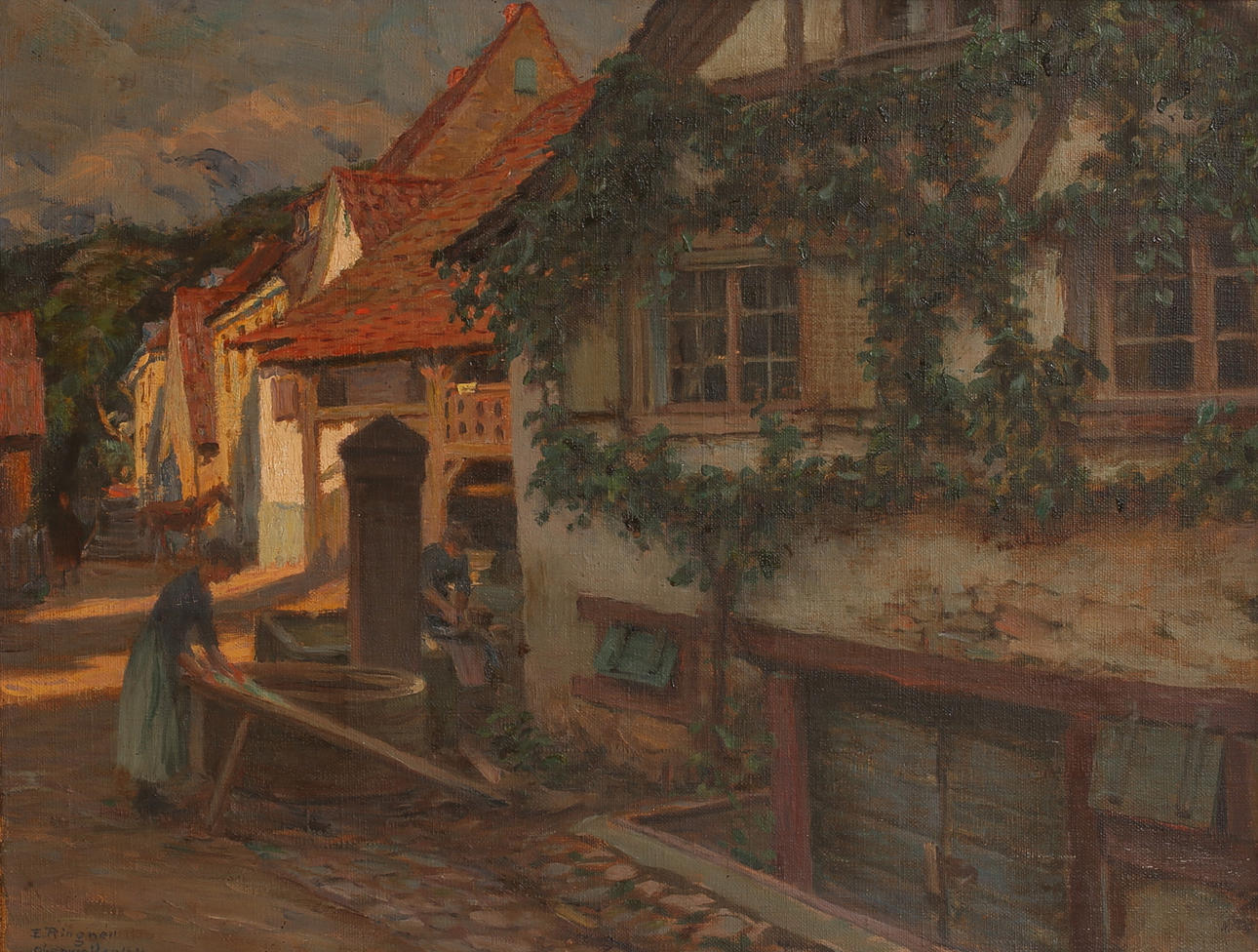 ENOCH RINGNÉR. Oil on canvas, signed E Ringnér oberweiter 1921.