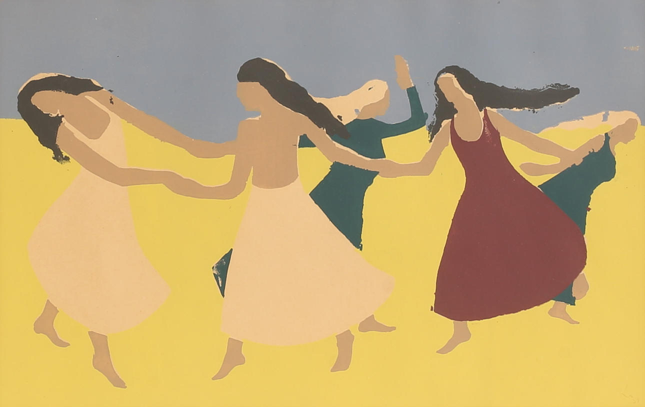 UNIDENTIFIED ARTIST, mixed media, monogram signed, dated -59.