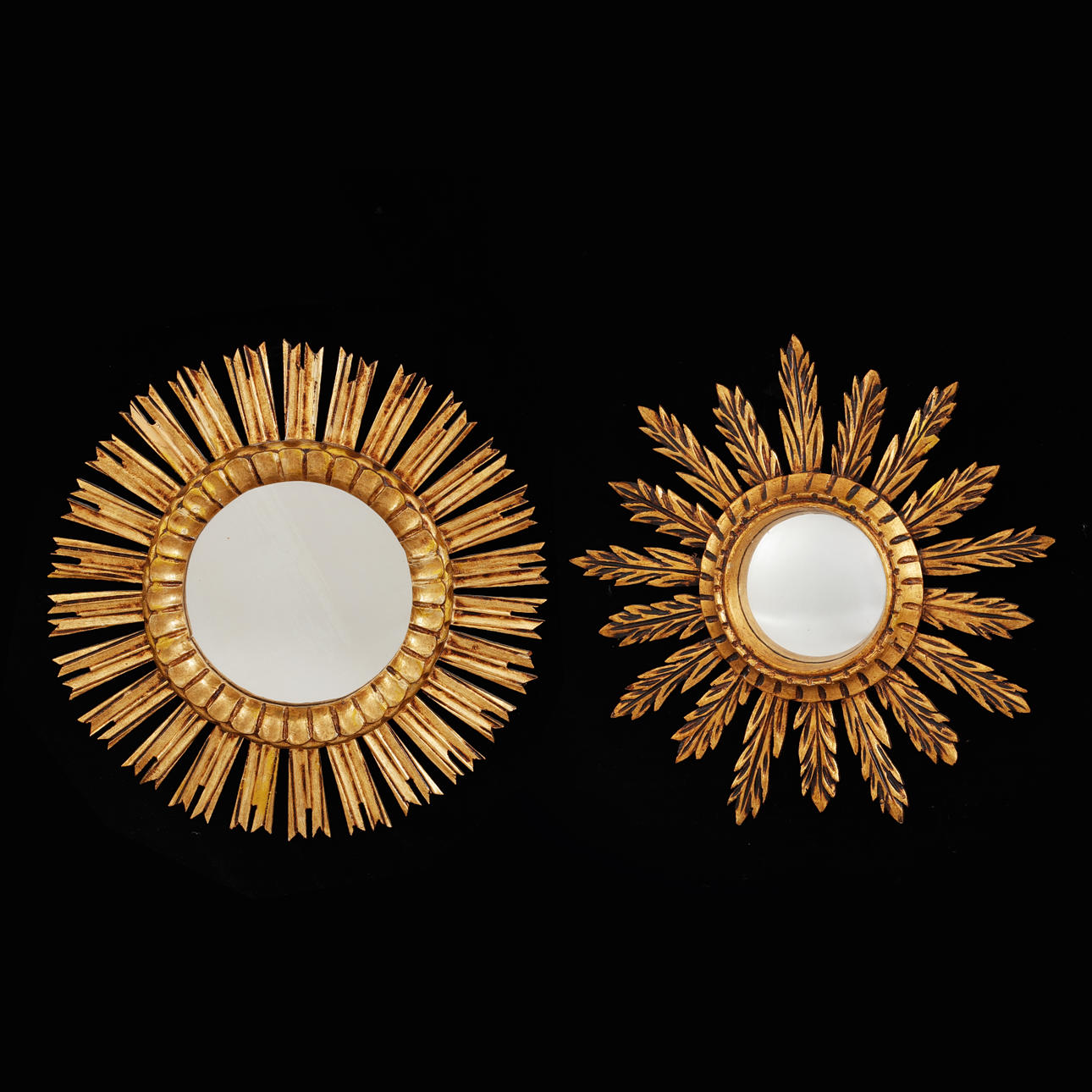 Two sun mirrors, second half of the 20th century.