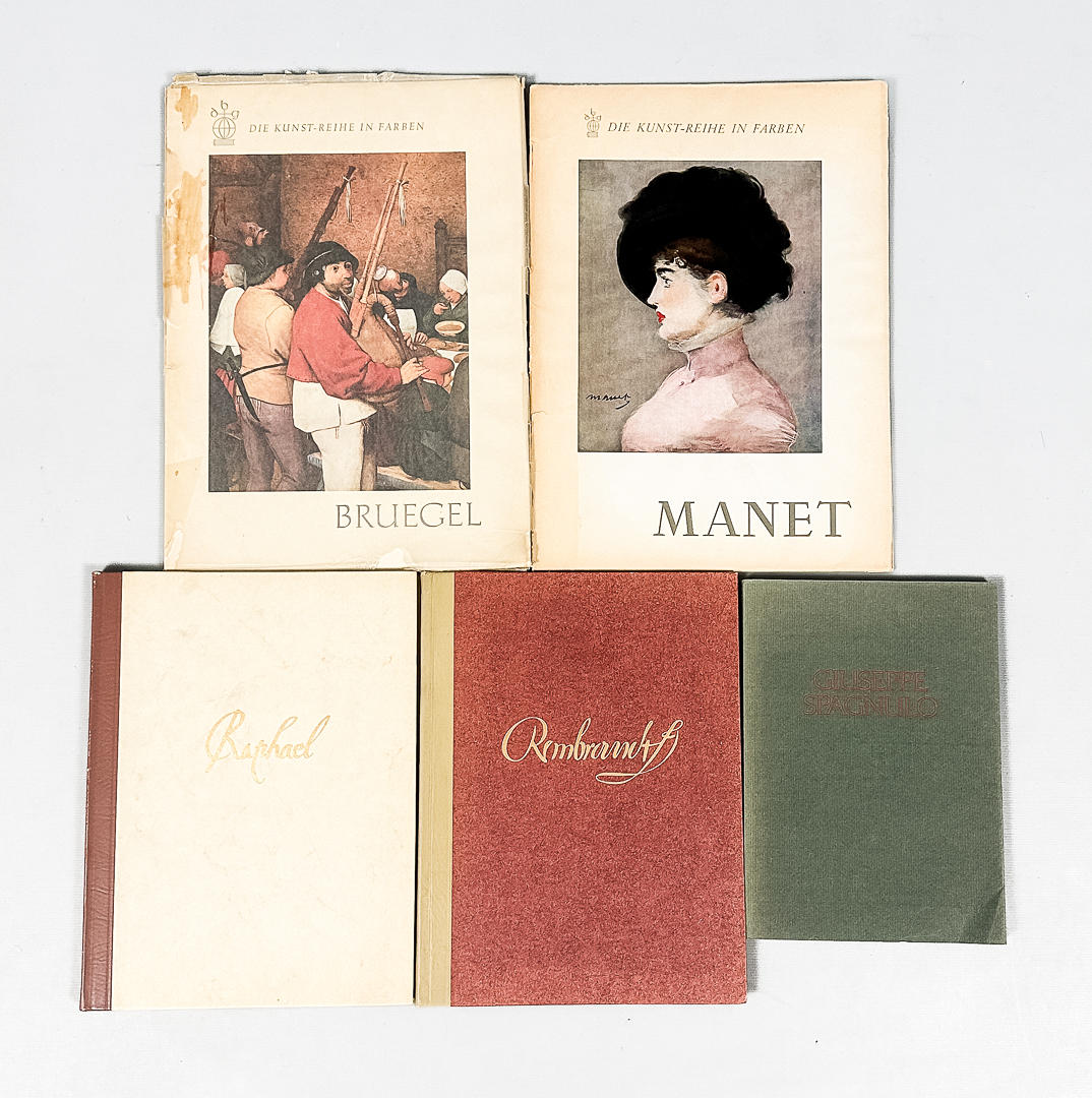 5 KUNSTBØGER, herunder Rembrandt og Raphael.