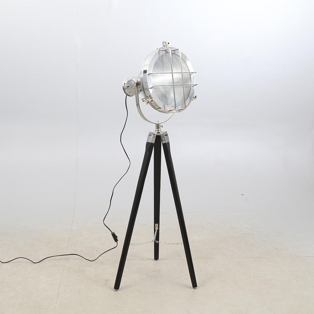 STEHLEUCHTE, Vintage-Strahler, auf Stativ, modern.