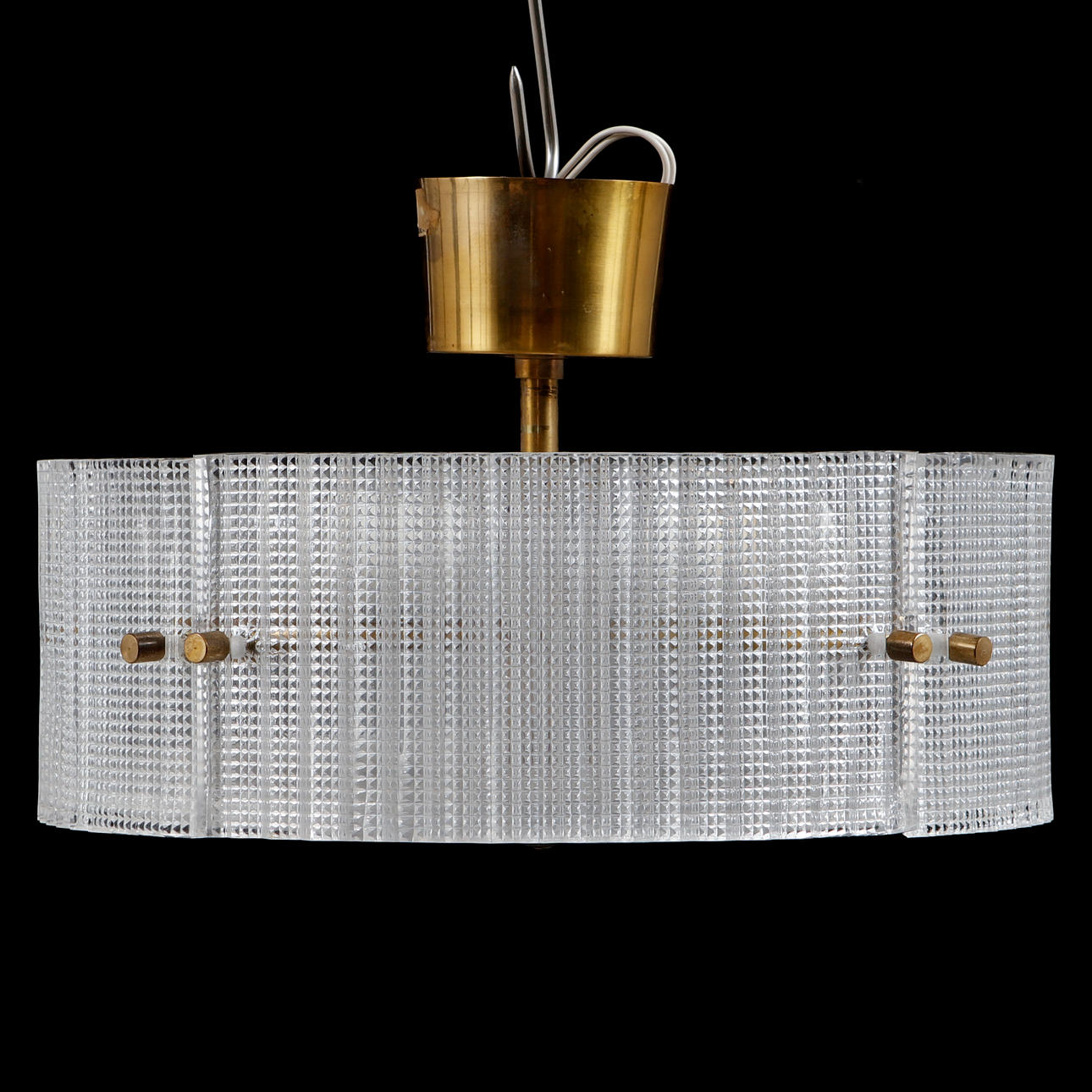 CARL FAGERLUND. Ceiling lamp, Orrefors, labeled.
