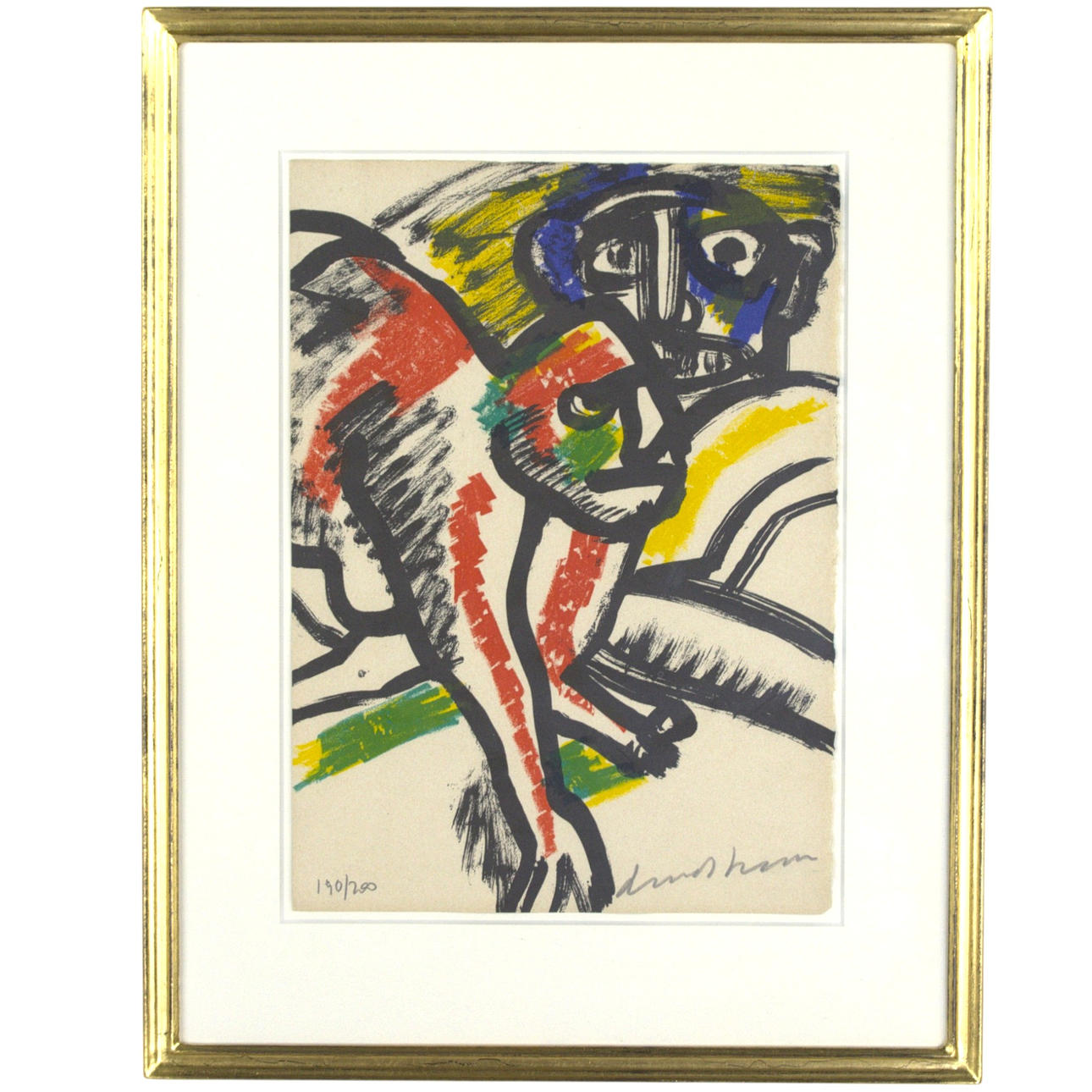 BENGT LINSTRÖM. Lithograph, 190/200, composition, signed.