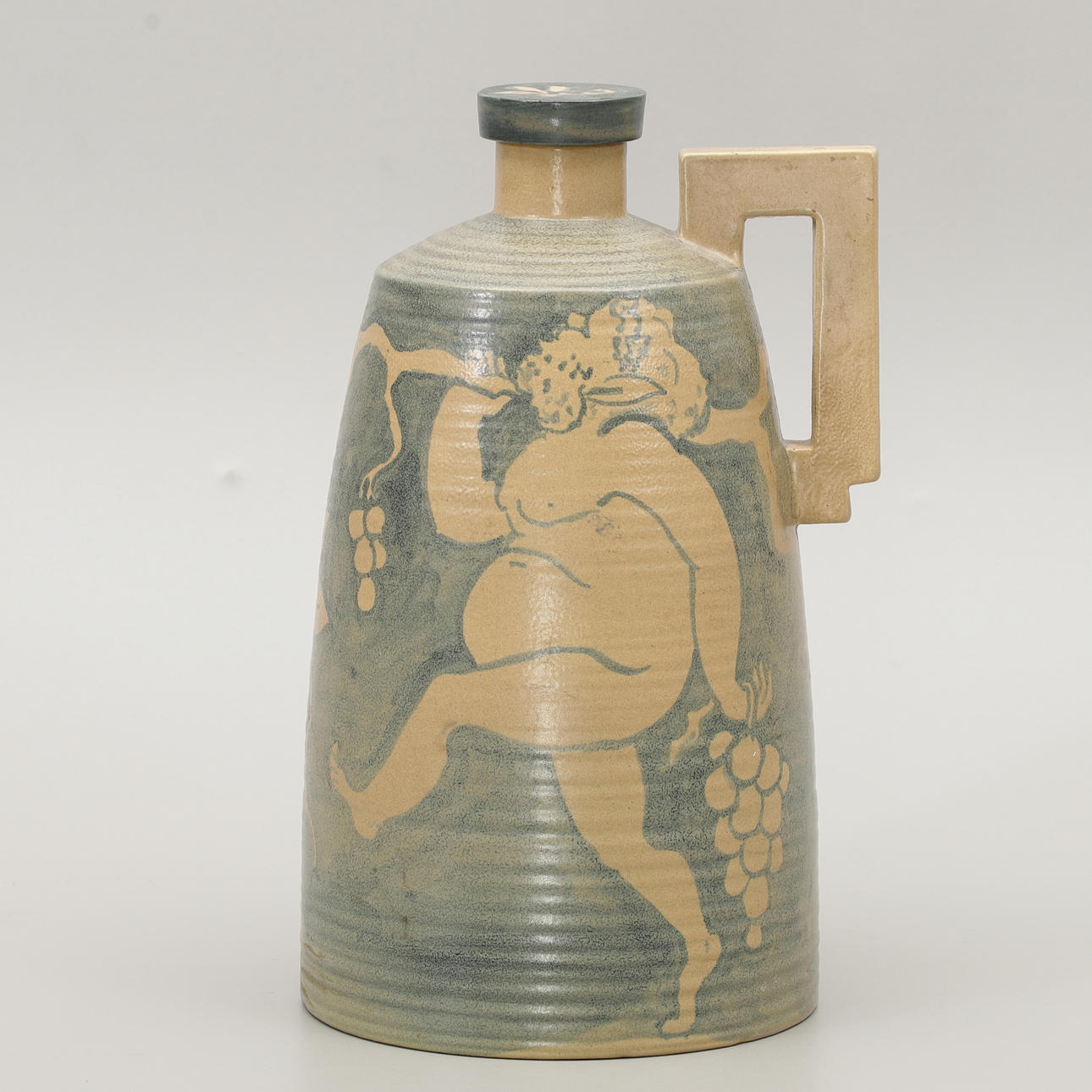 ÅKE HOLM. A stoneware jug, Höganäs.