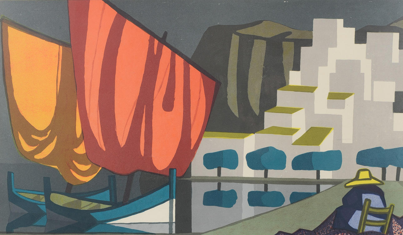 LARS NORRMAN. City motifs, color lithography.