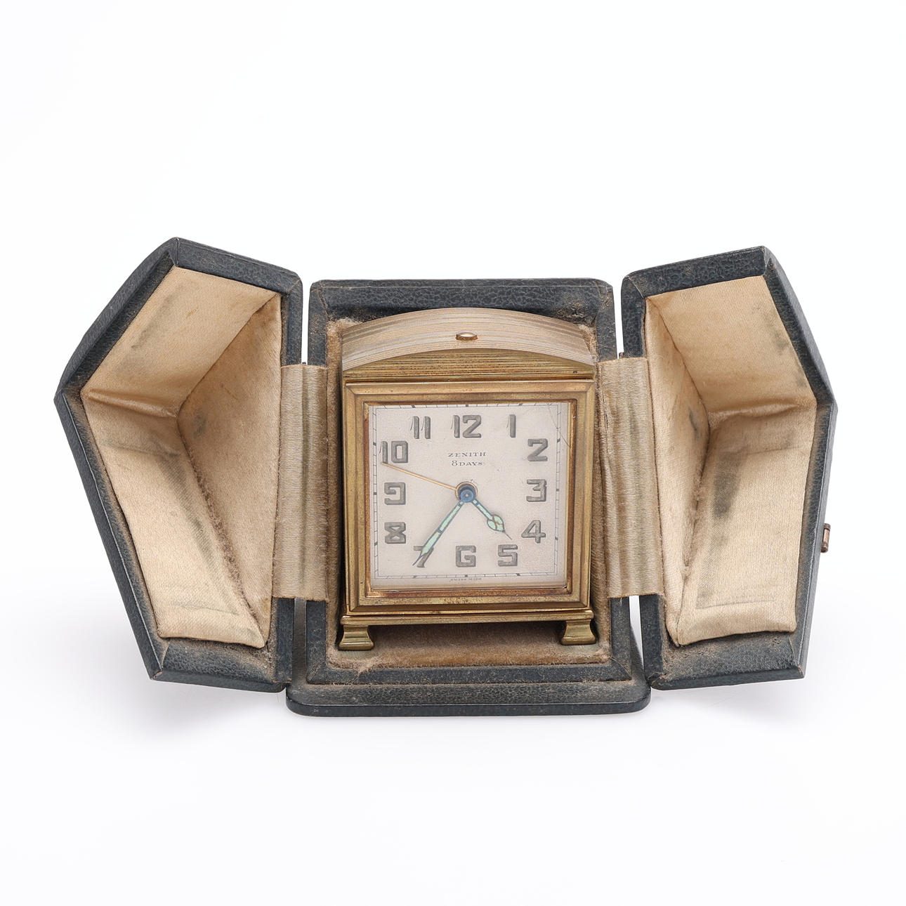 A BRASS ZENITH TRAVEL CLOCK, CIRCA 1920.