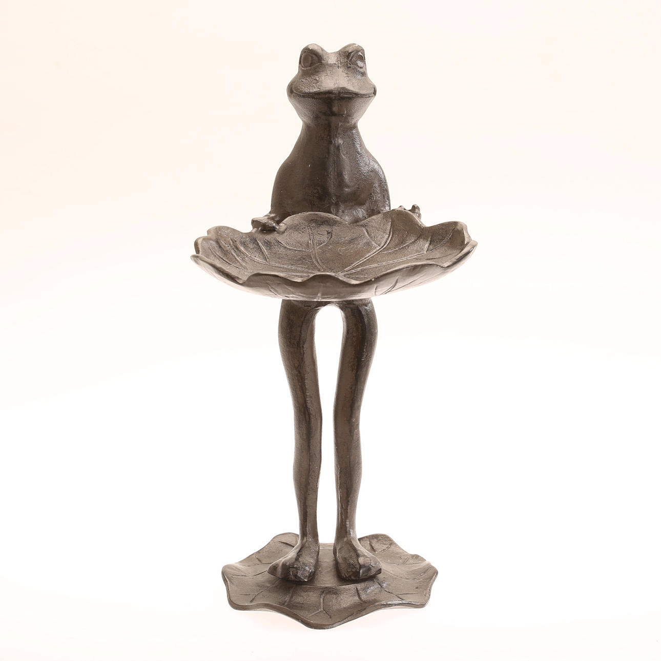 SCULPTURE/BIRDBATH, cast iron, contemporary.