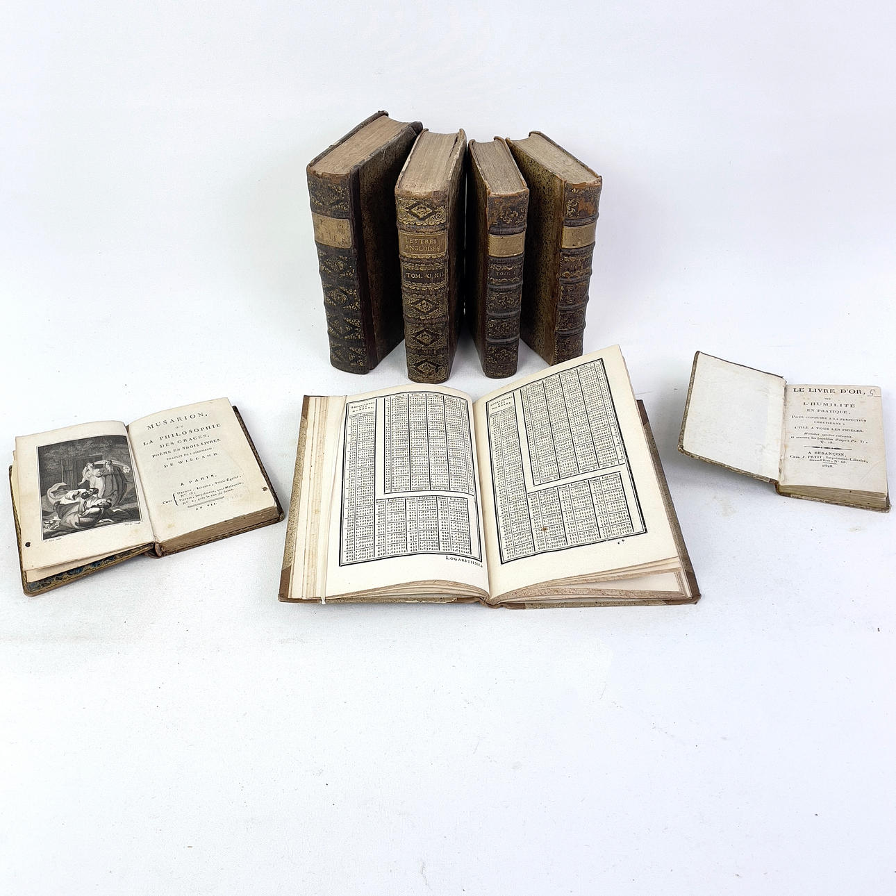 Bøger, 7 stk. Franske, 1600-19. årh.