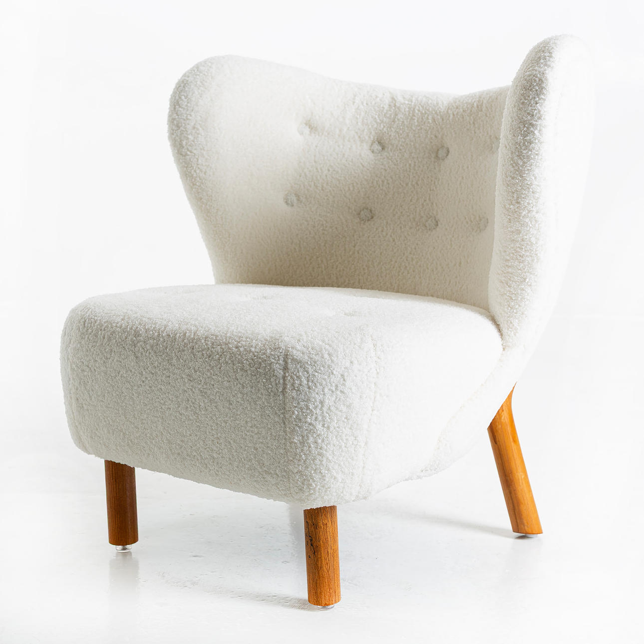 Sessel, Lammfellimitation „Shoreditch“, zeitgenössisch.