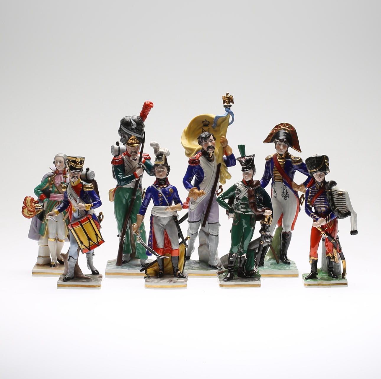 FIGURINER, 8 st, Friedrich Wilhelm Wessel , Tyskland, 1949-1964.