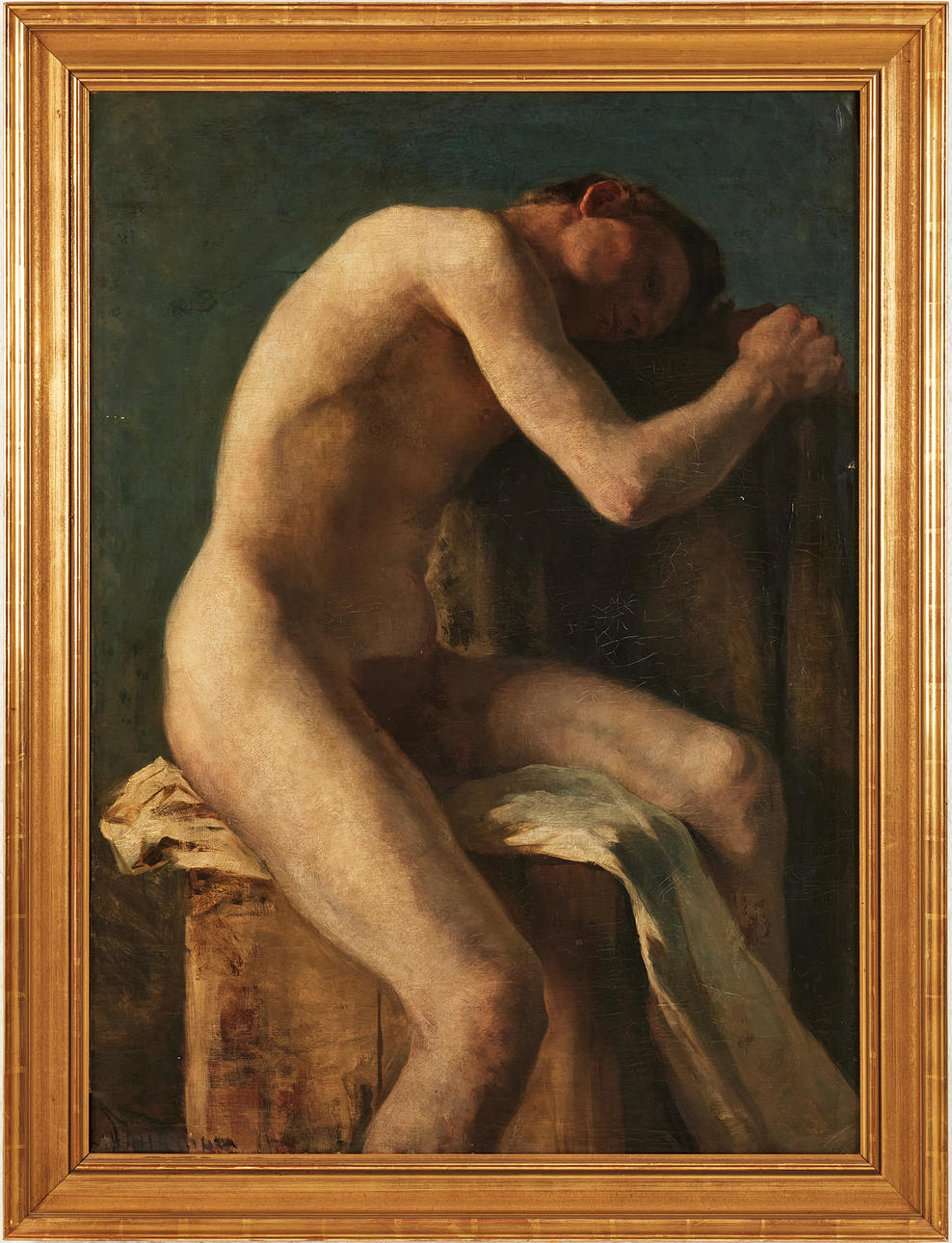 ALF WALLANDER. Seated model, oil on canvas.