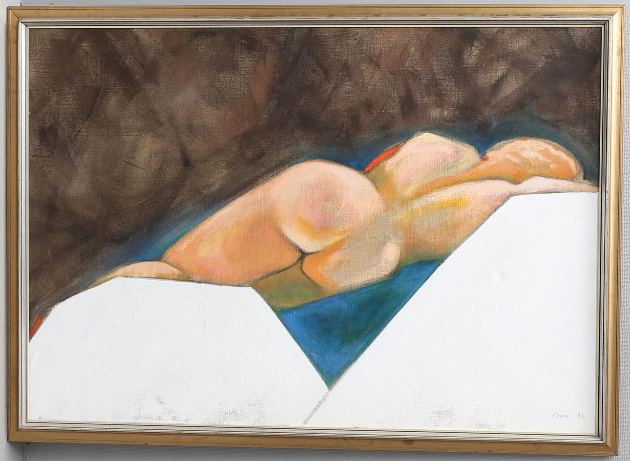 SUSANNA ARWIN. Nakenstudie, olja på duk, signerad, daterad -86.