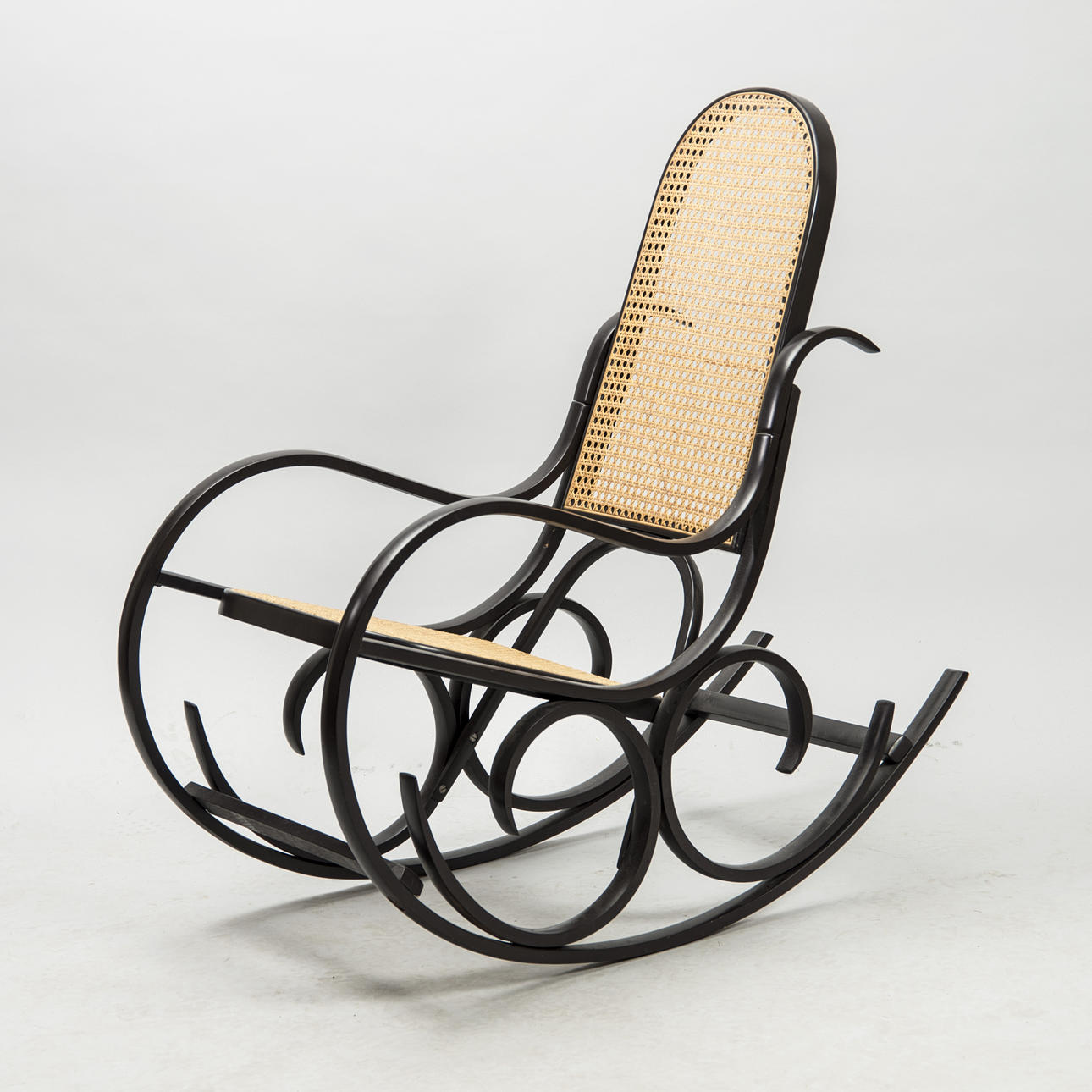 GUNGSTOL, svartmålad/rotting, Crassevig, Italien.