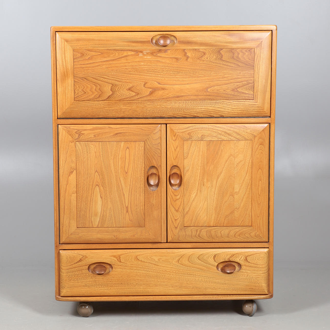 ERCOL LIGHT ELM BUREAU.