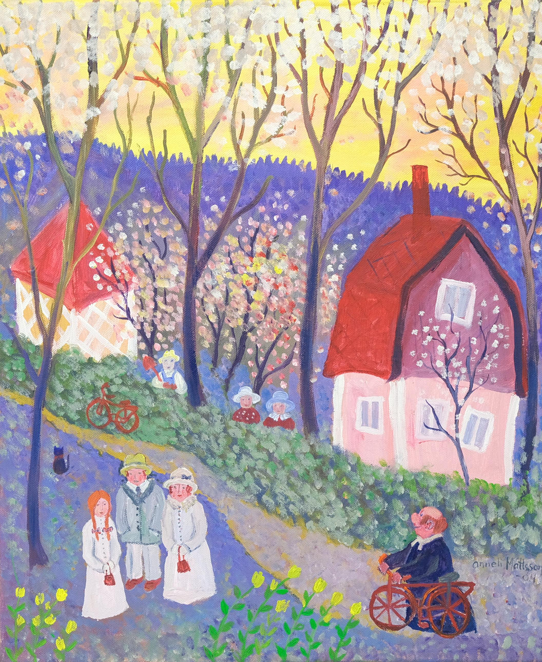 ANNELI MATTSSON. OIL ON CANVAS. “SECRET LOVE AND CONFIRMATION WITH OBSTACLES”.