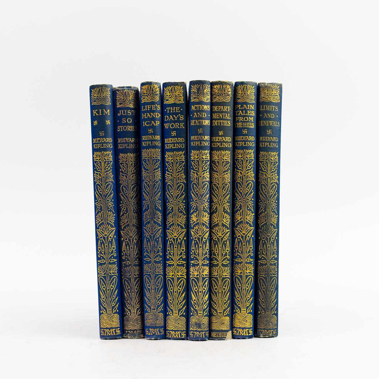 KIPLING, RUDYARD. WORKS, 8 VOLUMES, CIRCA 1920s.