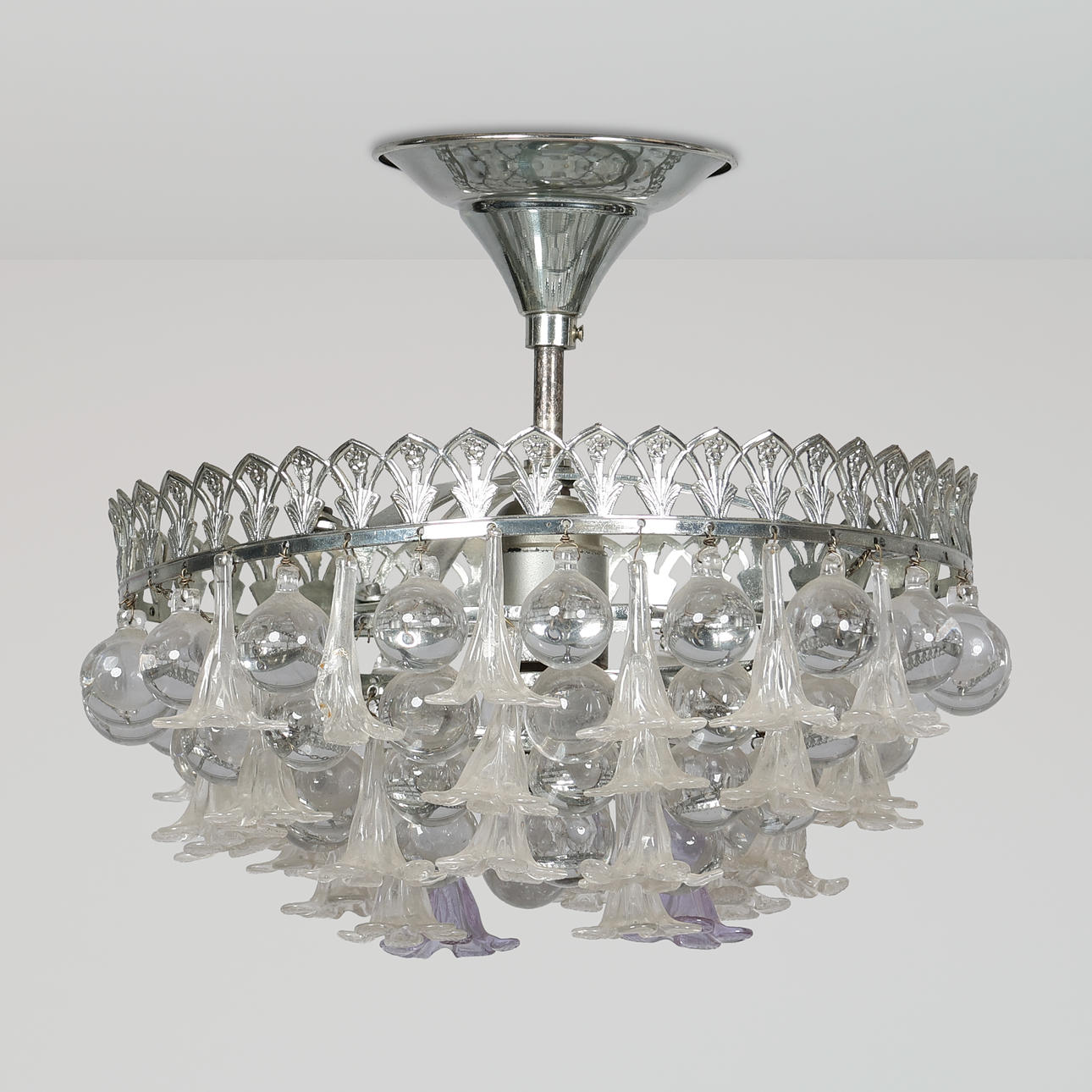 Kleiner Glaskronleuchter 1900's Middle.