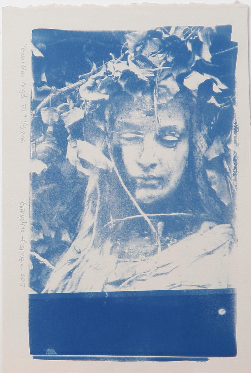 EVANGELINA ESPARZA. "Guardian Angel VI", färglitografi, signerad, numrerad1/3 samt daterad 2015/2016.