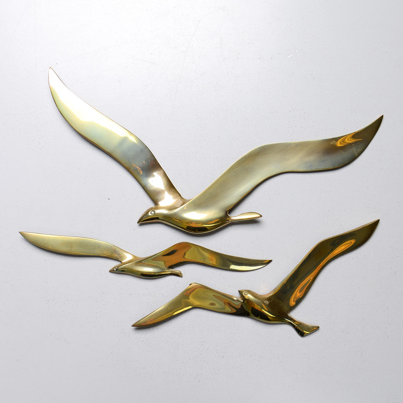 SEINÄKORISTEET, 3 kpl, messinki.