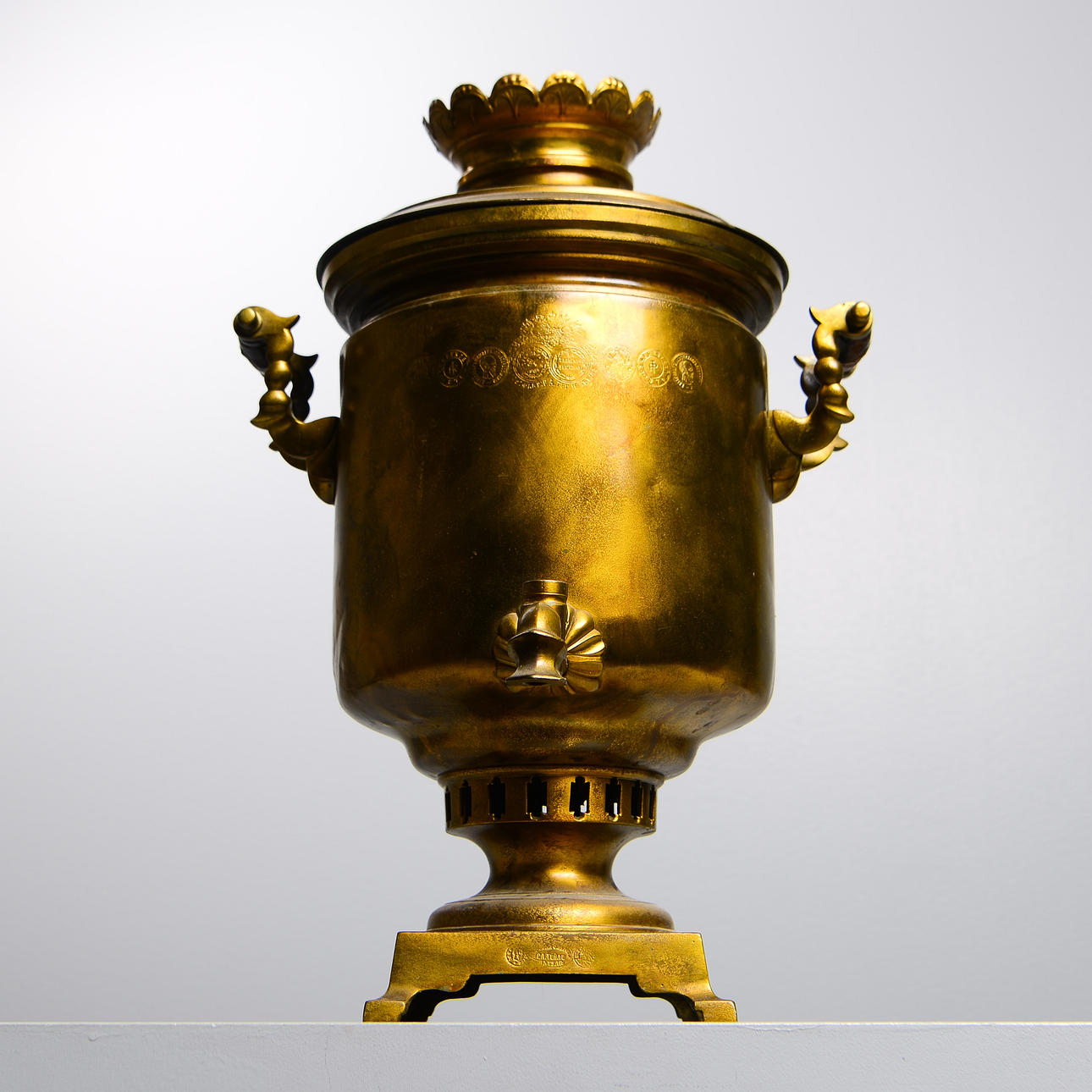 SAMOVAR, mässing, Ryssland, tidigt 1900-tal.