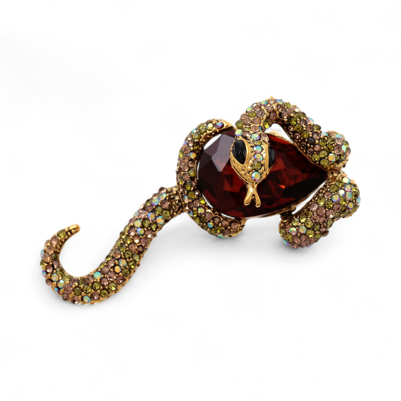 Brosche - schlangenförmiger Anhänger.