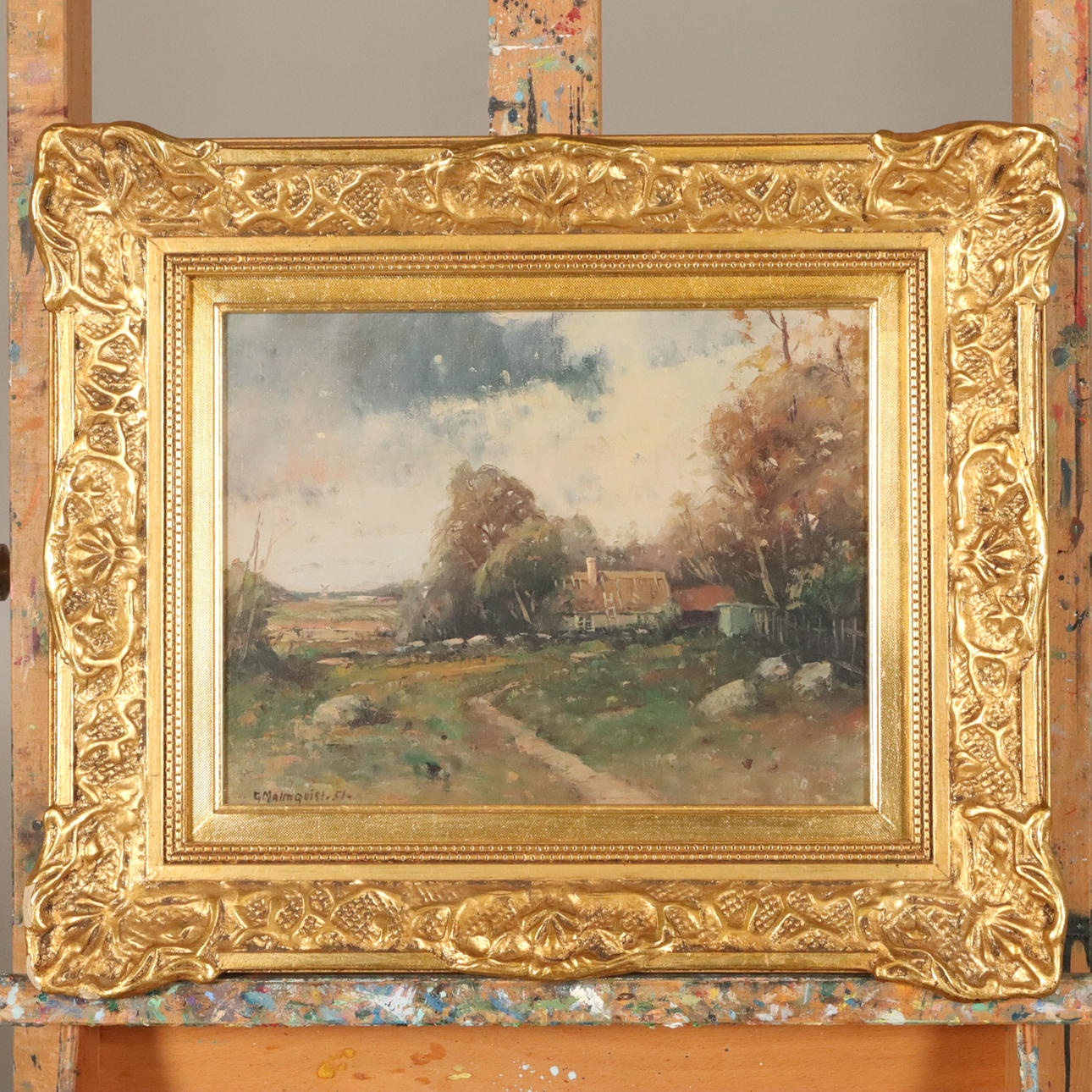 ERNST MALMQVIST. ÖL AUF LEINWAND, signiert.