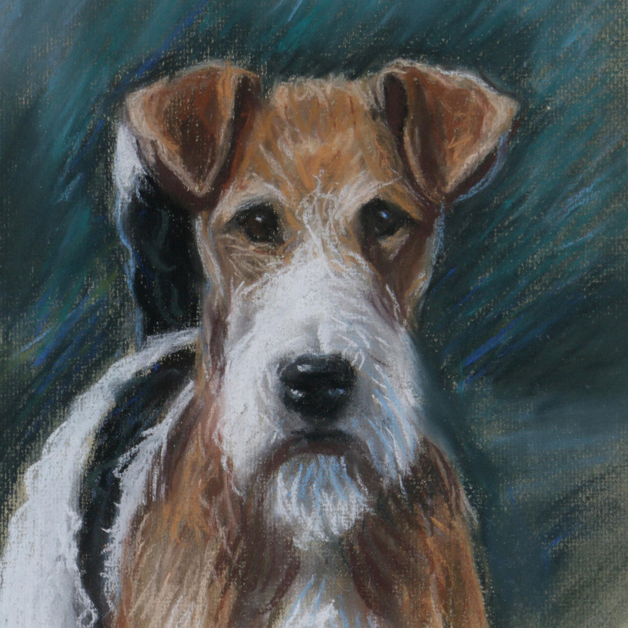 RICHARDIS SÖRVIK. Pastell, hund, signerad.