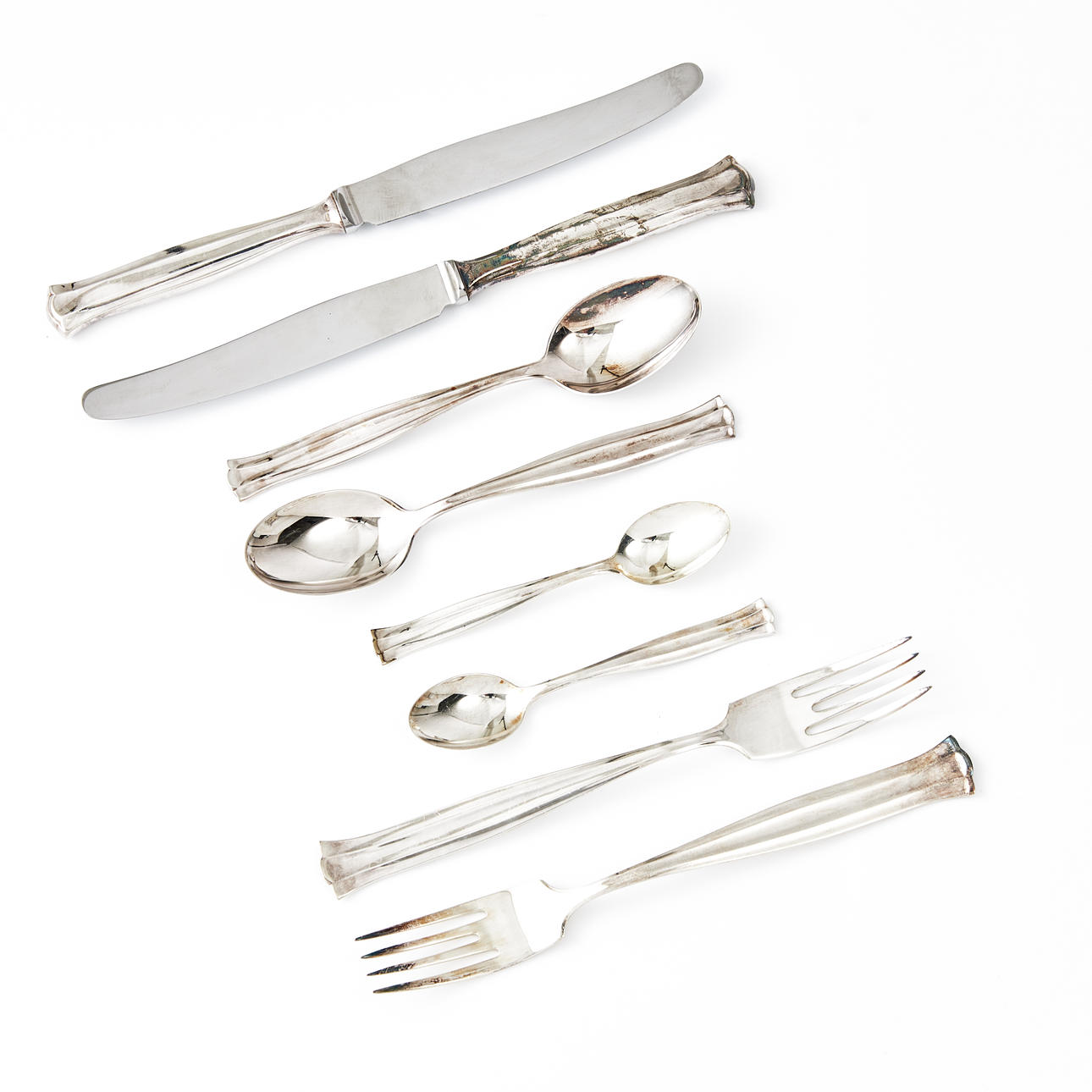 CUTLERY, 49 dlr, silver, Model “Birgitta”, MGAB.