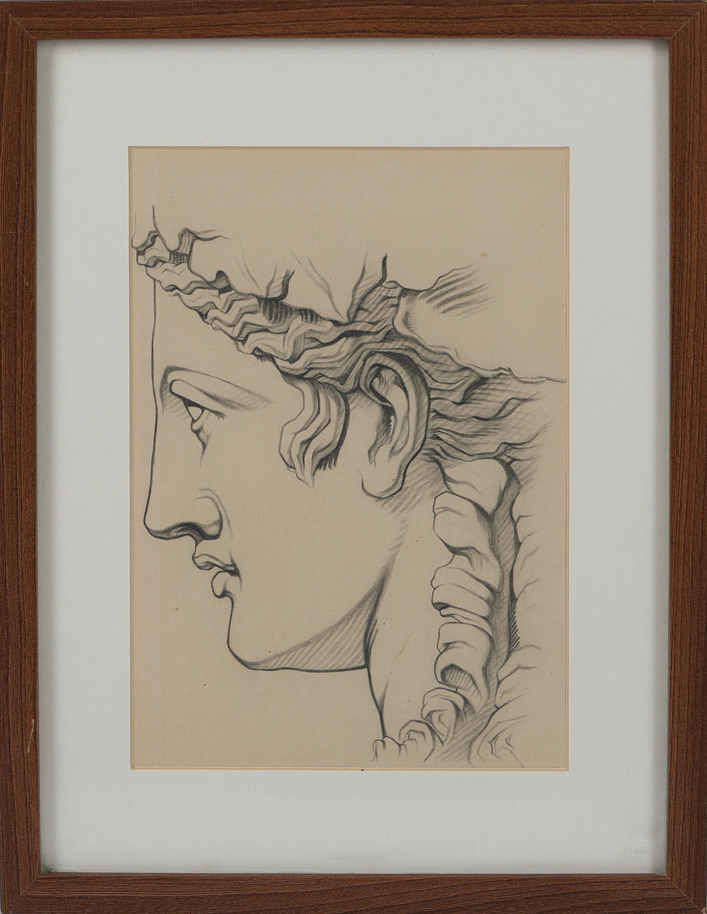 OKÄND KONSTNÄR. Modellstudier/teckningar, 7 st, inramade.