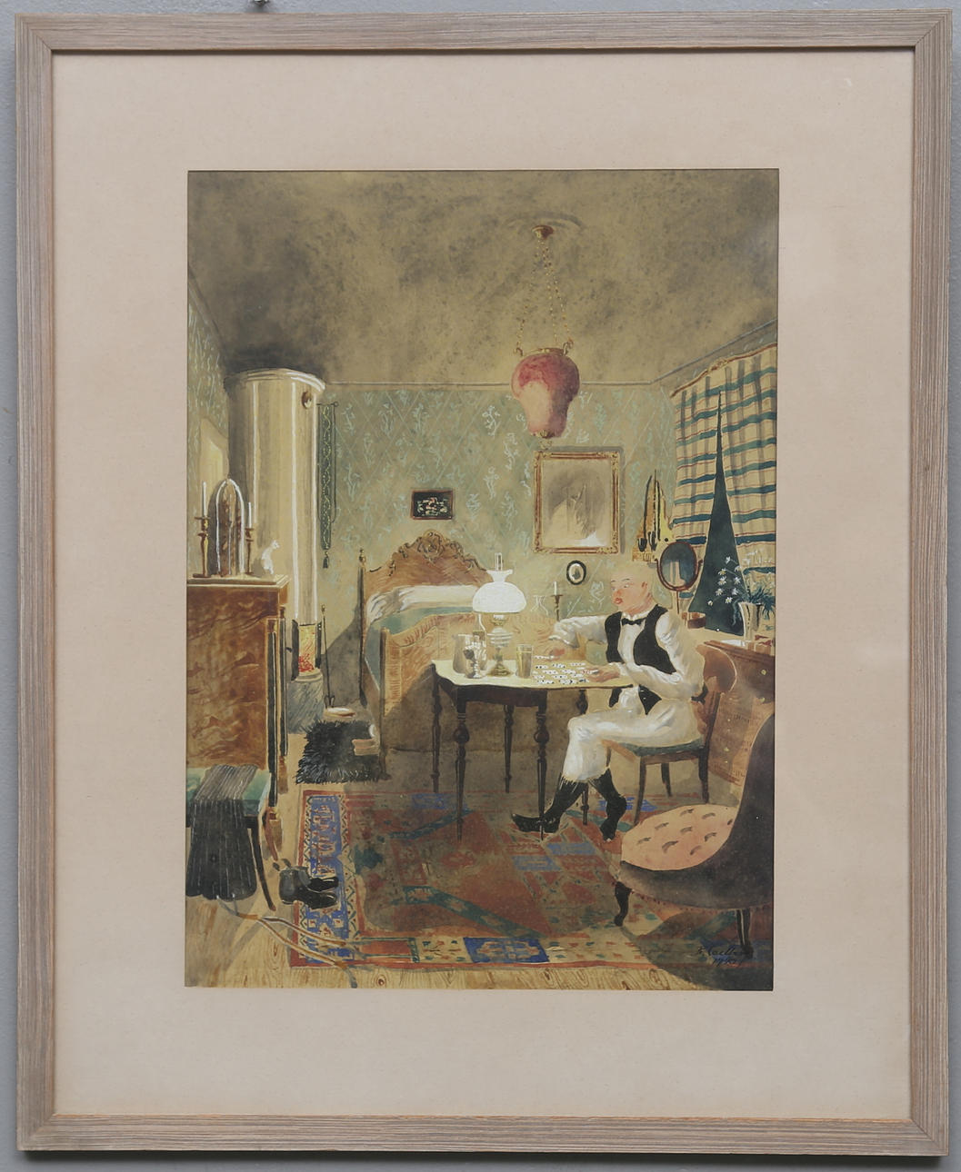 RUDOLF CARLBORG. Akvarell. Signerad och daterad 1940.