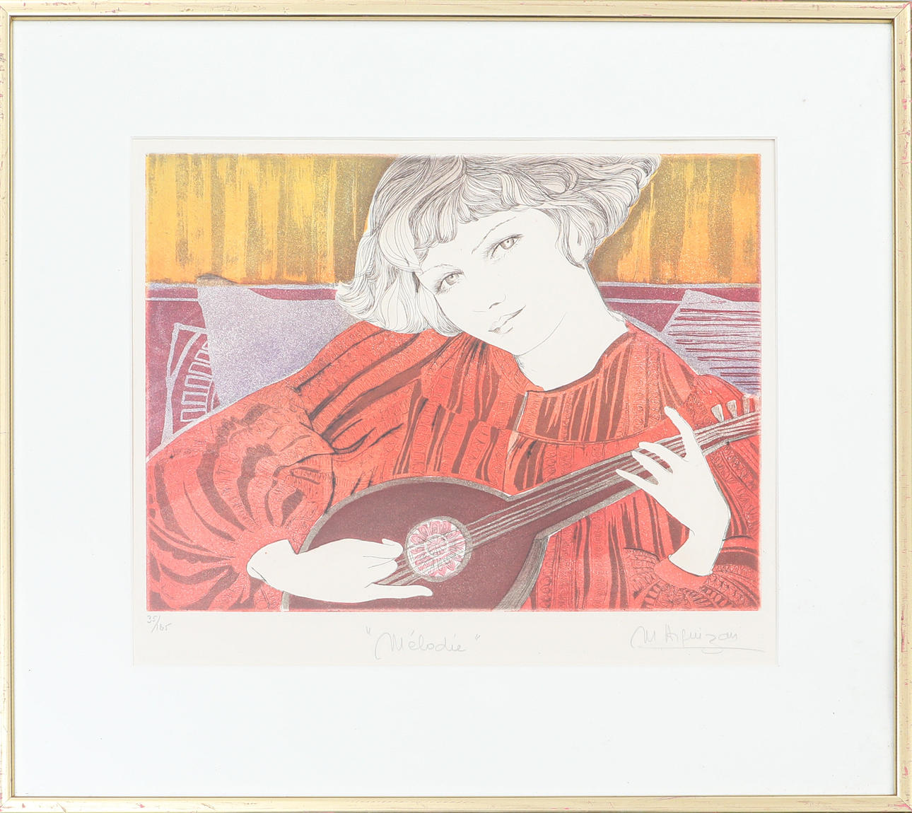 MONIQUE ARQUIZAN. lithograph, signed, "Melodie”, numbered 35/185.